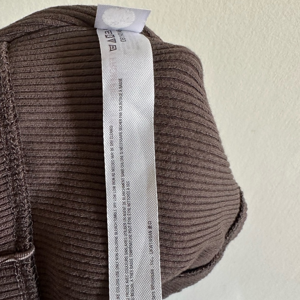 Intimately Free People Brown Ribbed Cropped Tank Brami size Small EUC - Picture 5 of 7